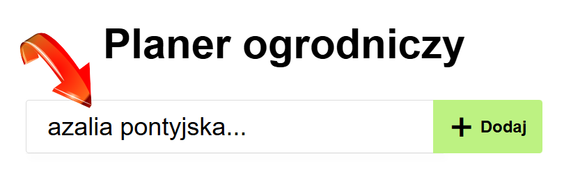 dodawanie roślin do ogrodu